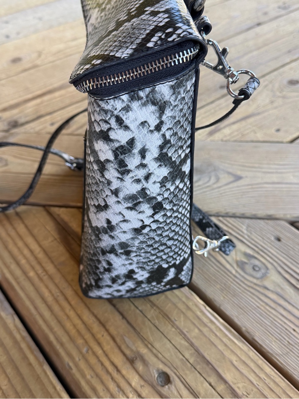 Also Snake-Print Mini Backpack/Purse - Picture 5 of 8